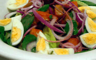 Lofsalade met ansjovis & ei
