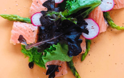 Gemarineerde zalm met asperges